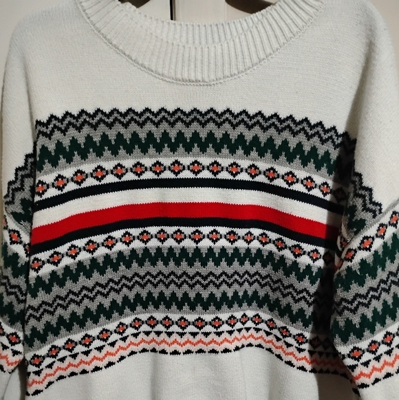 Tommy Hilfiger Sweaters - Tommy Hilfiger Knitted Sweater White with multicolor